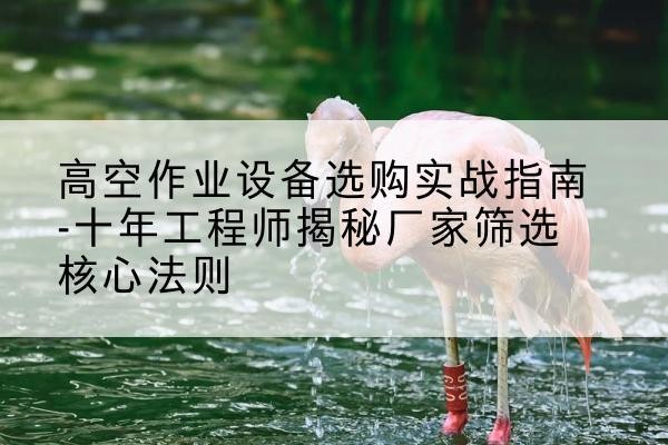 蒙阴剪叉式升降机厂家-高空作业设备选购实战指南-十年工程师揭秘厂家筛选核心法则