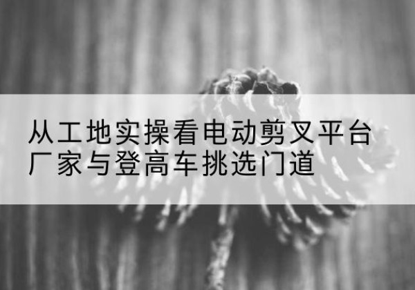 蒙阴电动剪叉升降平台厂家-从工地实操看电动剪叉平台厂家与登高车挑选门道